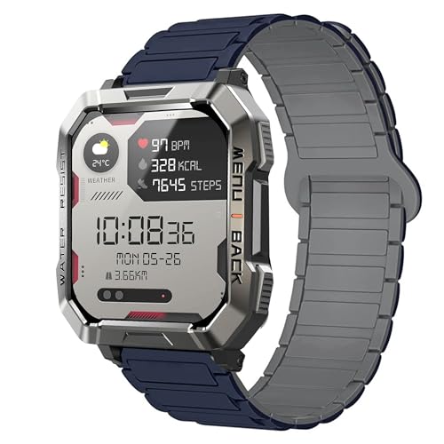 Lamshaw Blackview�X�}�[�g�E�H�b�`�o���h 20mm 22mm ���C�V���R���X�|�[�c ���̓}�O�l�b�g�X�g���b�v �r���v�o���h IOWODO W60 R30 Pro R50 Blackview W60 R30 Pro R50�X�}�[�g�E�H�b�`�ɑ�