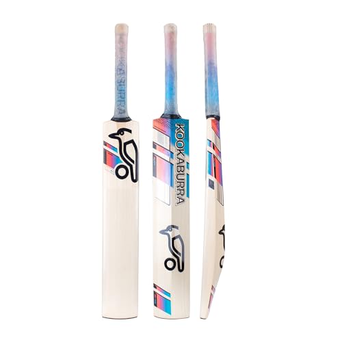 Batte de cricket junior pour l'entraînement au club et les matchs, Kookaburra Aura 7.1 bleu rose