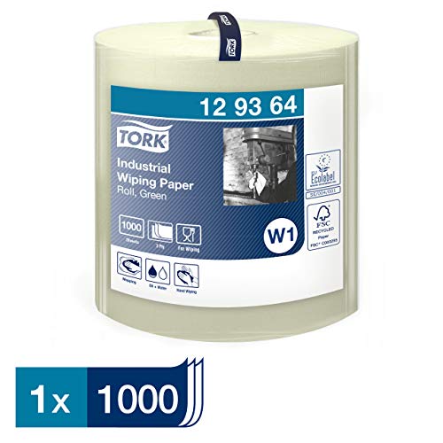 Tork Industrial Rol Poetspapier Groen W1, Absorberend, 1 x 1.000 vellen, 129364 - Image 3