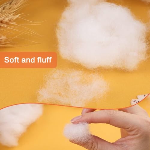 Image of Soft 1 Kg Fiber, Racron Polyester Synthetic Cotton Filling for Cushion, Pillow, Teddy Bear, Toy Stuffing (1 Kg, Pure Virgin Fiber, White) (Vacuum Packed)