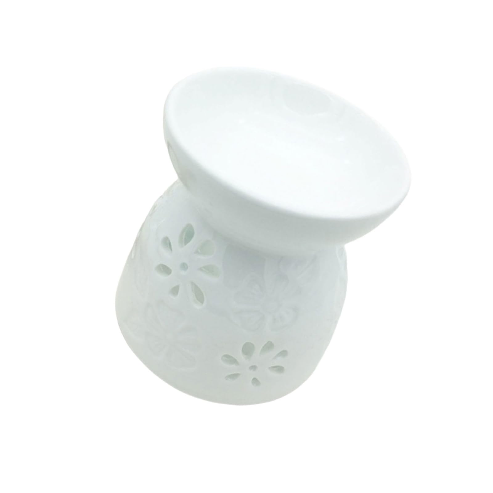 Highly Temperature Ceramic Diffuser With Smooth Finishes For Luxurious Scented Holder Tray(White)