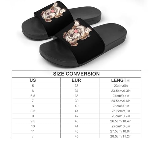 English Bulldog PVC Home Slippers Non-Slip Shower Shoes Casual Bathroom Slippers for Women Men2