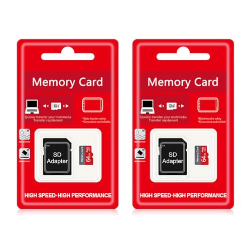 Tarjeta TF de 64 GB ideal para guardar fotos de viajes y vídeos familiares en tu tablet pack de 2