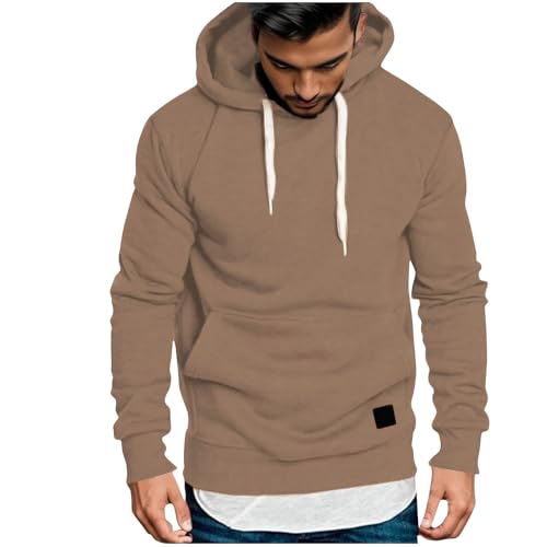 Hoodies for Men Big And Tall Long Sleeve Hooded Sweatshirt Outdoor Casual Loose Fit Pullover Fall Winter Clothes 2025