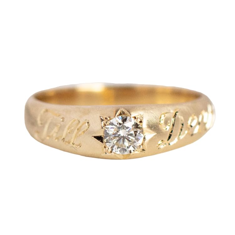 Natural Cubic Zircon Ring, CZ Gemstone Ring, Till Death Band Ring, April Birthstone, Single Stone Ring, Womens Ring, Gold Micron Plated Ring, 925 Sterling Silver, Promise Band Ring, Gift For Her,