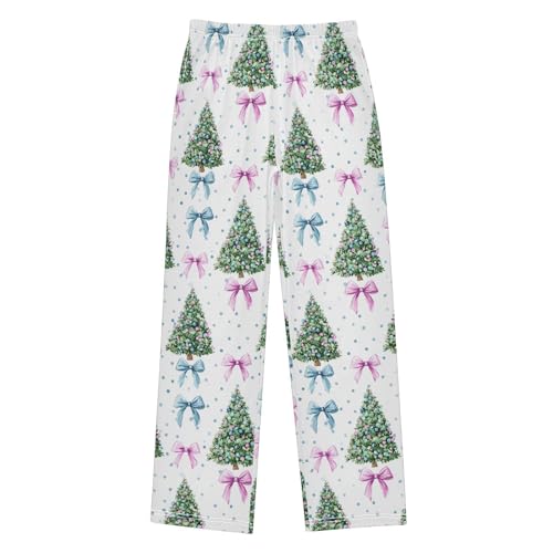 Pajama Bottoms, Coquette Christmas Tree Bow Pajamas Pant Sleep Long Pants Lounge Wear Sleepwear Soft Pjs