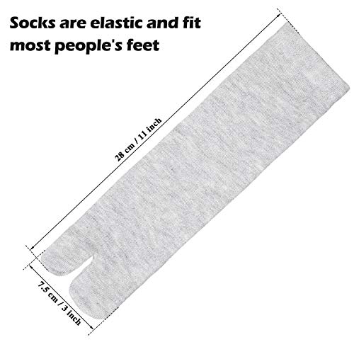 Geyoga 6 Pairs Flip Flop Socks Unisex Split Toe Cotton Tabi Socks for Women Men2