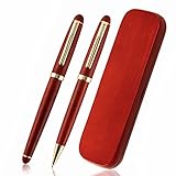 Rosewood Pen Set (PA3001) - 2 Handcrafted Wooden Ballpoint & Gel Gift Pen Set with Matching Wooden Box by BG247