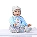 Angelay-Tian 22 Pulgadas Reborn Baby Dolls Hecho a Mano Simulación Suave Silicona Vinilo Paño Cuerpo Realista Realista Bebés Niños Niños Muñecas Reborn Muñecas