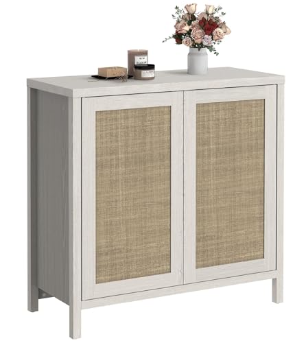 LubanNese Sideboard Buffet Cabinet with Storage, Coffee Bar Cabinet for Kitchen, Wood Modern Storage Cabinet, Boho Furnitur, Farmhouse Sideboards