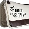 Professional's Choice 100% Steam-Pressed Saddle Pad | Wither Relief and Helps to Protect Against Pressure Points | Soft Fleece Bottom | 31 x 32 | 1 1/4 Felt | Tan