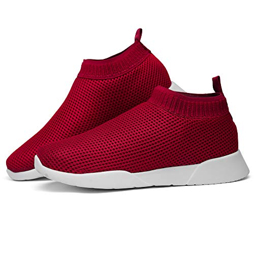 Kit 2 Tênis Sapatofran Caminhada Feminino Leve e Confortável Com Relógio Magnético (37, VERMELHO-ROS