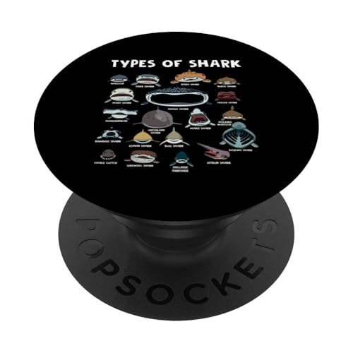 Shark Faces – Type of Shark – Shark Faces of All Kind PopSockets PopGrip Adesivo