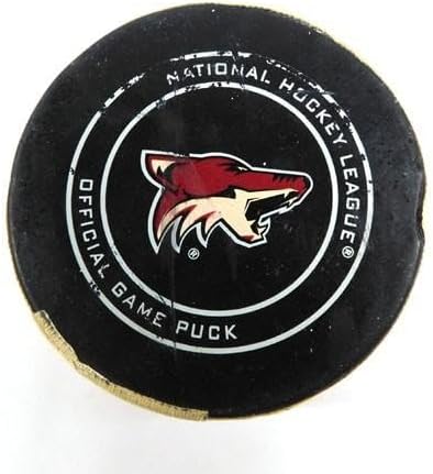 2019 Arizona Coyotes vs. Florida Panthers Game Used Puck 2-26-19 AA0038908 - NHL Unsigned Game Used Pucks