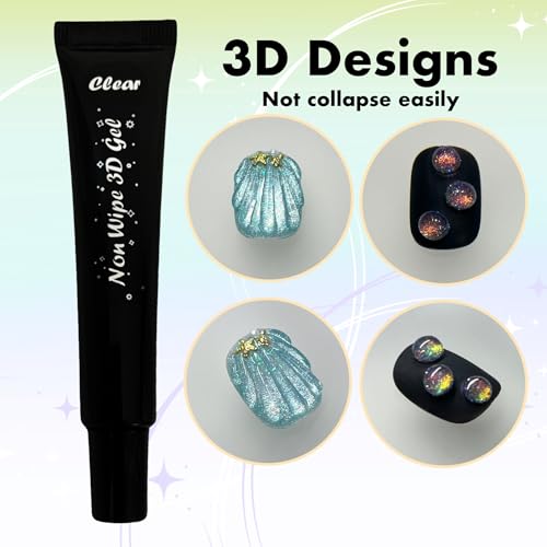 Gel adhesivo transparente 3D para uñas 20g miniatura 4
