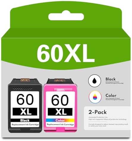 Cartuccia Per HP 100 110 Cartucce D'inchiostro Ricostruite Per HP 60XL - 2 Pezzi (nero E Colore), Compatibili Con HP 60, 100, 110 Cartucce Hp 60xl Nero Colori Ricostruite Compatibili Cc640wn - Foto 9