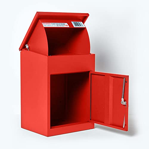 Homescapes pakketbrievenbus van verzinkt staal met barcode en terughaalblokkering, Smart Parcel Box medium, hoogglans B… - Afbeelding 7