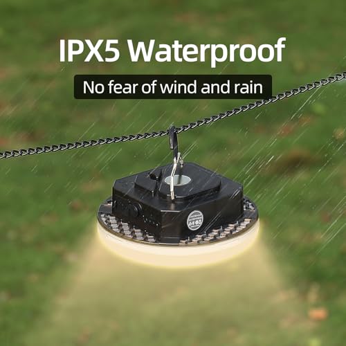 Transparent Portable Rechargeable LED Camping Lights,Waterproof Outdoor Light with 5000Lm,Super Bright Hanging Lanterns for Tents, Canopies & Outdoor Emergencies（Infinitely dimmable） thumbnail 5