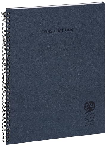 Exacompta 29642E - Agenda semainier de bureau Consultations S spiralé Forever recyclé - 29,7 x 21 cm - Janvier à décembre 2026 - Coloris aléatoire