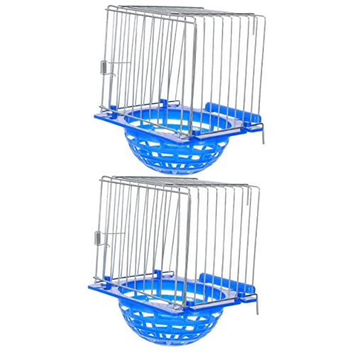 Ipetboom Bird Cage, 2pcs Hatching Nest for Cockatiel, Finch, Parrot, Portable Animal Cage, Iron Wire Bird Hanging Cage, 6.24x1.0x6.24 inches