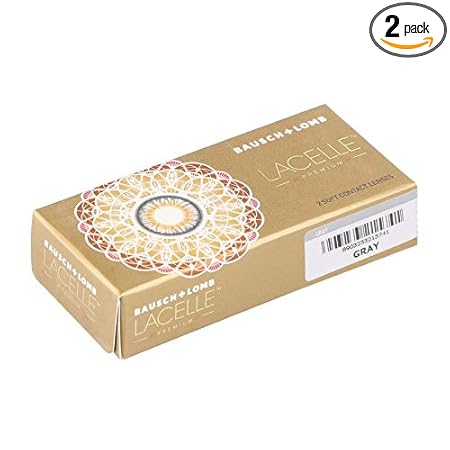 Bausch & Lomb Lacelle Premium Contact Lens - 2 Pieces (0.00, Gray)