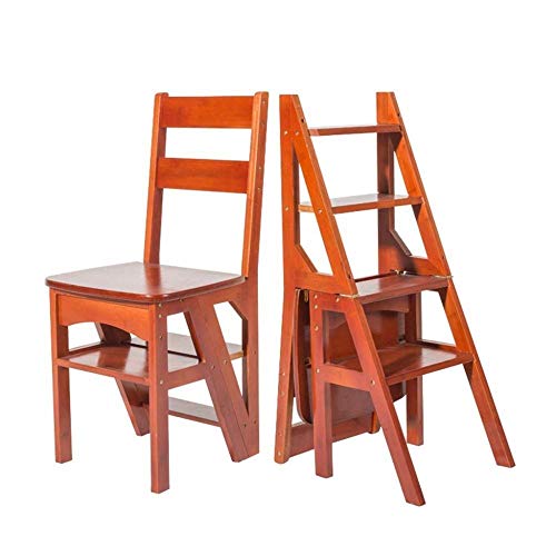 Taburete de escalera plegable portátil con estante de flores DASHADAO 8