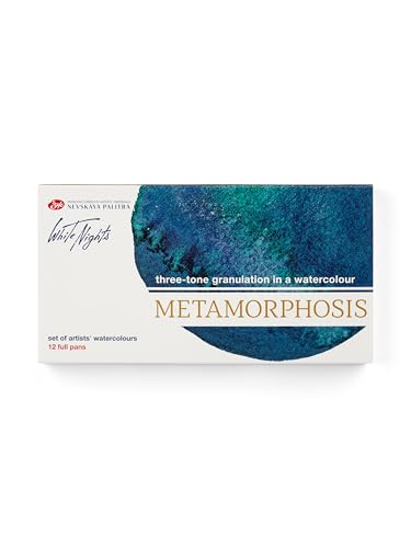 White Nights Edição Limitada Coleção de Aquarela Metamorfoses de Granulação de Tintas Profissionais de Grau Artístico Cores Vibrantes à Luz por Nevskaya Palitra (papelão metamorfose)