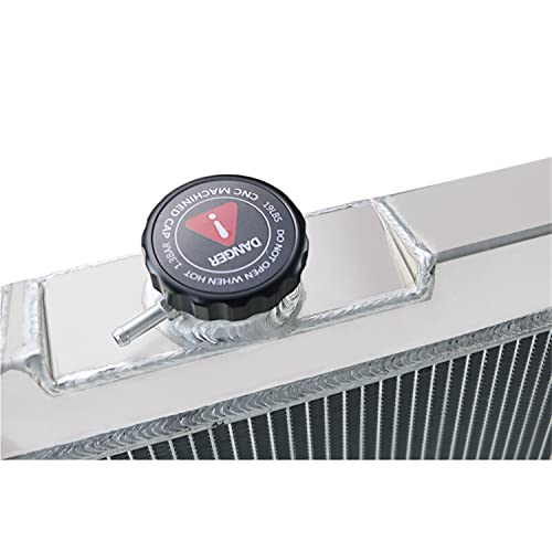 Colquee 4 Row Core All Aluminum Radiator &Thermostat Shroud 1 X 16" Fan & Relay Kit Compatible For 1963-1966 1964 1965 Chevy C10 C20 C30 Pickup V8 Oldsmobile #TOP4