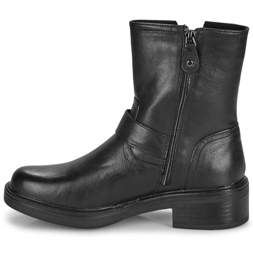 Boots noires CHATTAWAK à talon décroché bas et zip - 5