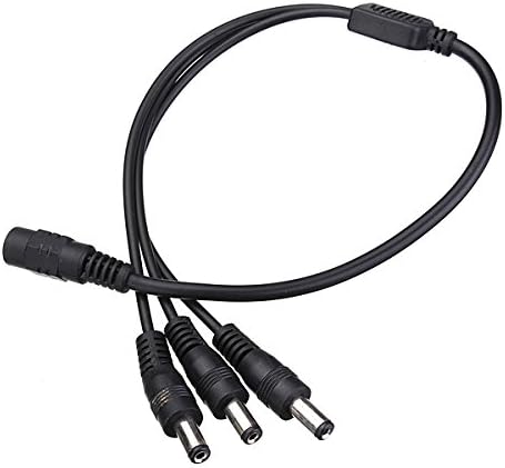12V 1 Female to 3 Male DC Power Splitter Adapter Cable Cord 5.5x2.1mm