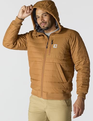 Image of Carhartt Men's Rain Defender Relaxed Fit Lightweight Insulated Hooded Jacket