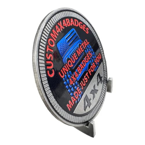 Image of Adventure Rated - Solid Stainless Steel Metal 4x4 Badge Designed for Any 4x4 Vehicle - Made in the USA by CUSTOM4X4BADGES