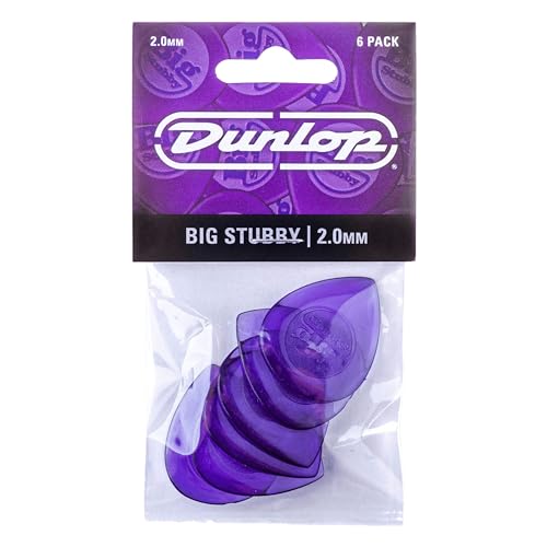 Dunlop 475 Big Stubby Guitar Picks 2.0 mm 6-Pack