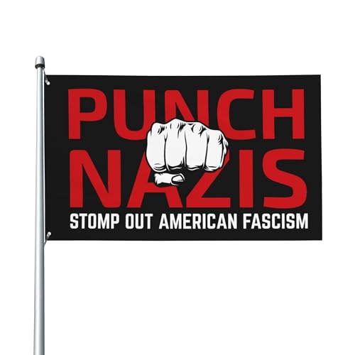 Punch Nazis Yard Flag 3x5 Banner Outdoor Tapestry Sign With 2 Grommets