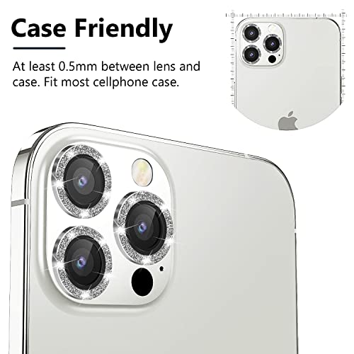 Protection objectif iPhone 13 Pro en alliage de métal et strass brillants - 3