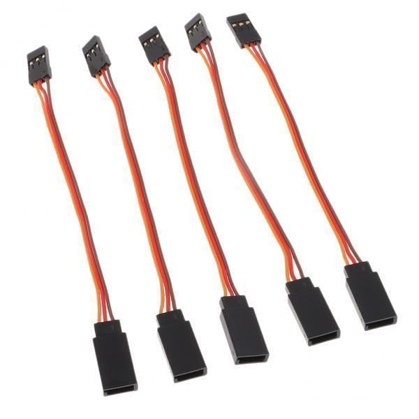 Toy 3x5pcs Male to Female Servo Extension Lead Cable 3 Pin Futaba JR Connector 100mm-image-46