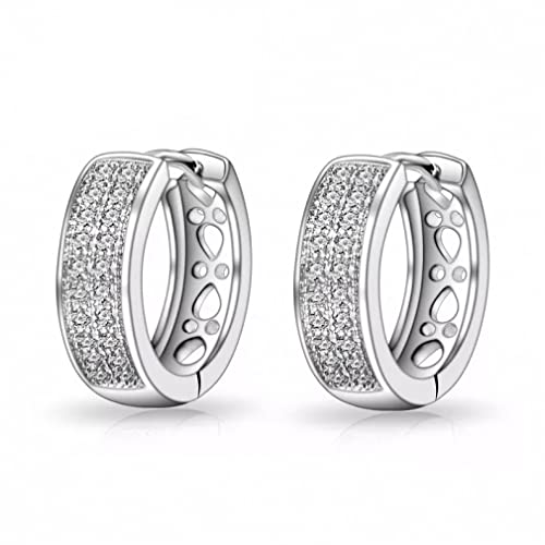 Boucle d'oreille 925 anti-allergie zircon pour oreilles sensibles