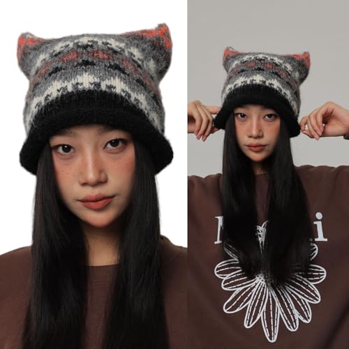 Cats Ear Cooling Hat,Cats Hat Adjustable Light Weight Portable Minimalists Kintted for Outdoor Sports2