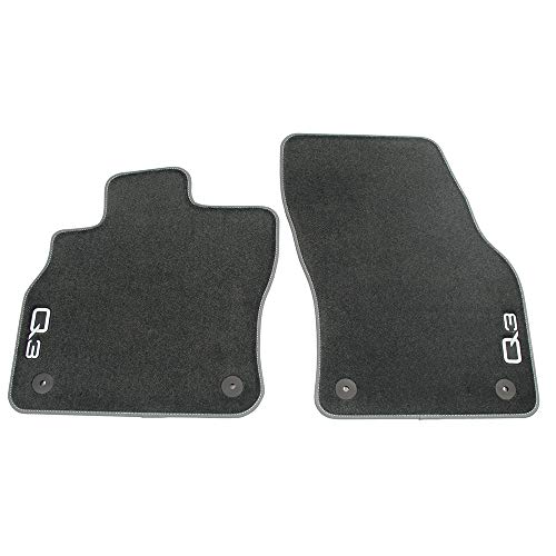 Tapis de sol avant Audi 83B061275MNO velours noir pour stopper l'usure de la moquette