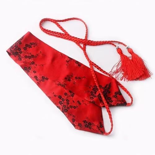 Retro Embroidered Wide Waist Seal Women's Cloth Belt Waistband3