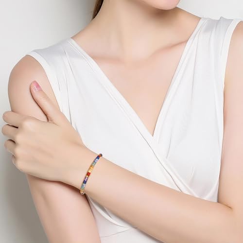 JoycuFF Gifts for Women Inspirational Gifts for Teen Healing Natural Stone Bracelets for Women Friends Sister3