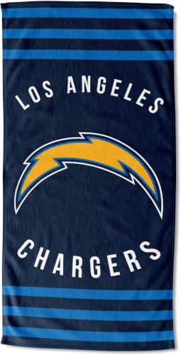 Image of Northwest NFL Los Angeles Chargers Unisex-Adult Beach Towel, 30 inch x 60 inch, Stripes (Pack of 6)