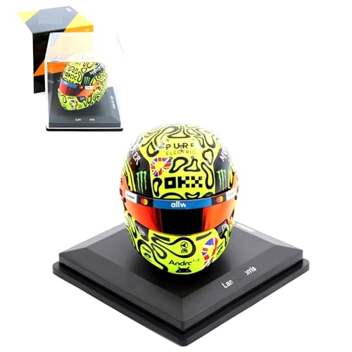 HTLNUZD 2025 1/5 Mcl39#4 Mini Helmet for BritainGP F1 Norris Champion Racing Helmet Model Ornament...