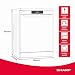 Sharp QW-NA3YU42AI-DE Geschirrspüler Unterbau 60 cm, 14 Maßgedecke, A, 42 dB, Turbo-Trocknung, QuickWash 14’, SteamWash, AutoDoor, EcoBox, Edelstahl