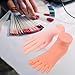 Beaupretty Manicure Practice Left Hand and Foot Model with Bendable Fingers Lightweight Fake Nail Art Trainer for Salon and Beginner Use 8.85 Inch