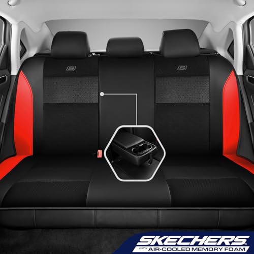Skechers Housses de Siège Auto en Cuir et Mousse à Mémoire de Forme Confortables