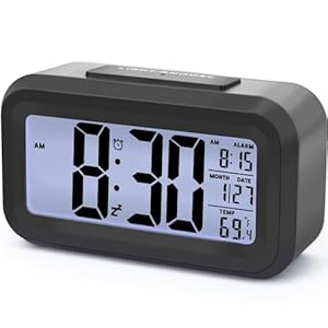 Alarm Clock，Alarm Clocks for Bedrooms，Small Wall Clock，Large Display Digital Calendar Alarm Clock Suitable for Elderly and Children, Bedroom, Office, Living Room, Desk