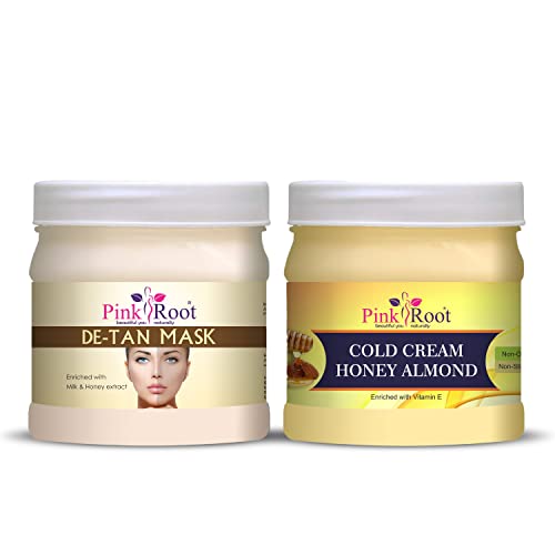 Image of Pink Root De-Tan Mask 500gm with Honey Almond Cold Cream 500gm