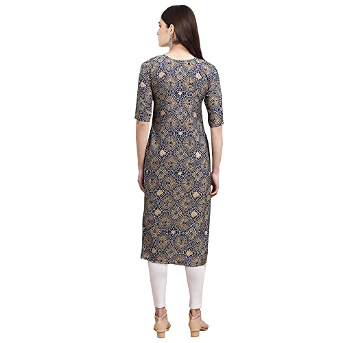 Image of Pinkmint Women's Crepe Digital Print Straight Kurta