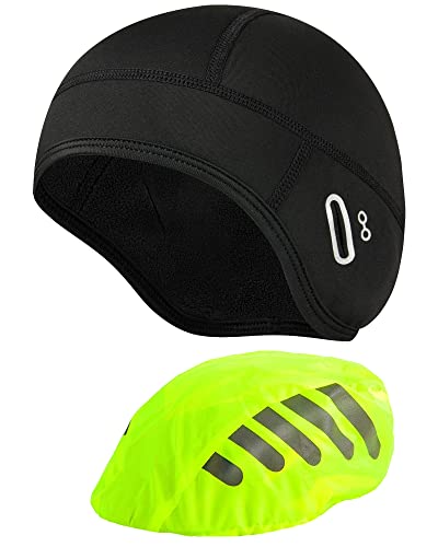 Foonii Wintermütze, Wintermütze Herren Damen, Fahrradmütze Unter Helm, Winddichte Fahrrad Mütze Winter, Sportmütze für Laufen Radfahren Skifahren Snowboarden Motorradfahren Cover